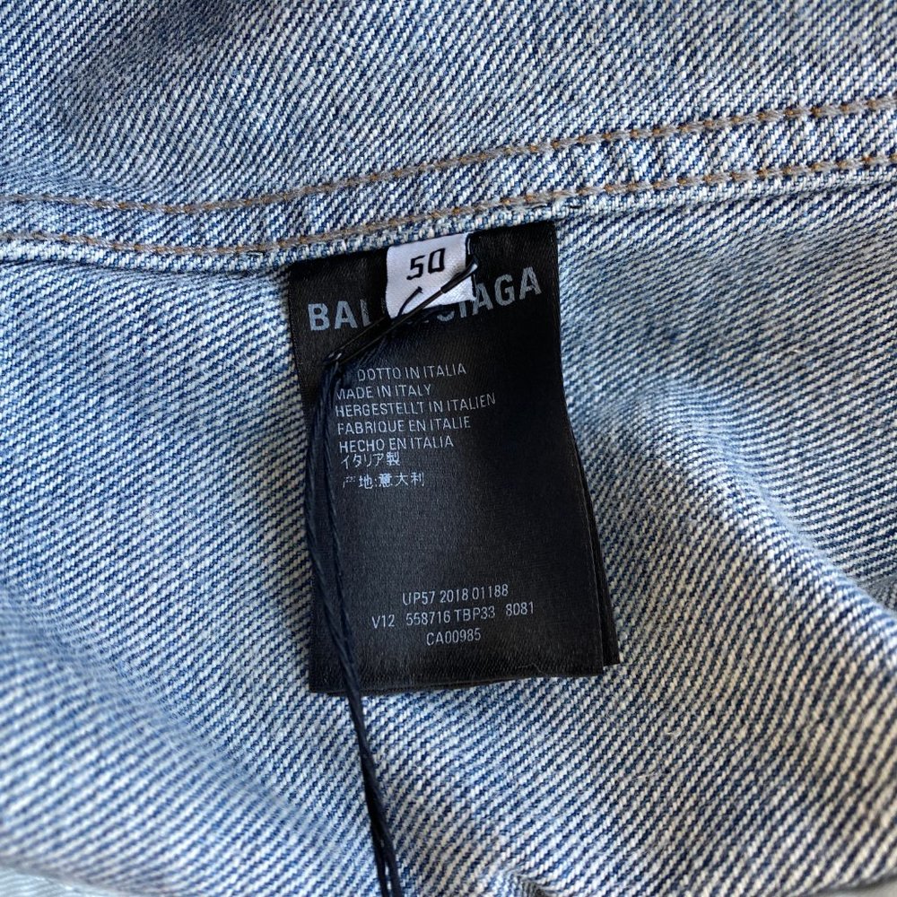 MENS Graffiti Big Fit Denim Jacket size L - Picture 4 of 7